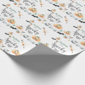 Halloween Spooky eerste Cadeaupapier (Hoek)