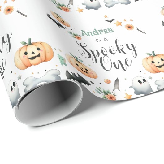 Halloween Spooky eerste Cadeaupapier (Rol Hoek)