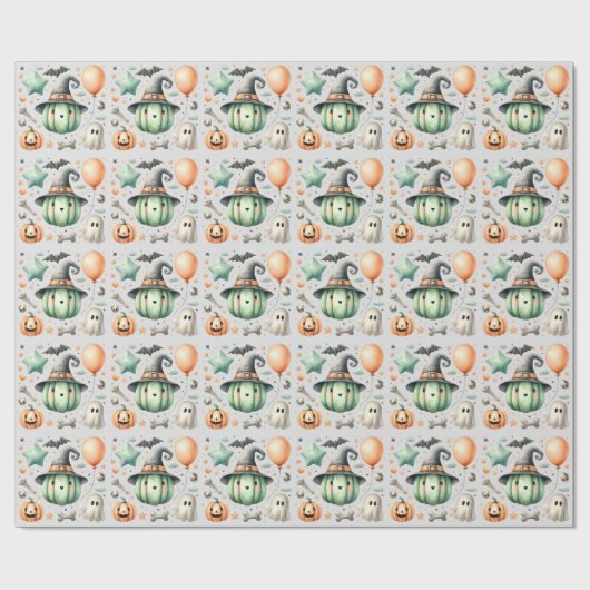 Halloween Spooky eerste Cadeaupapier (Vlak)