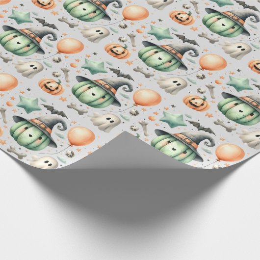 Halloween Spooky eerste Cadeaupapier (Hoek)