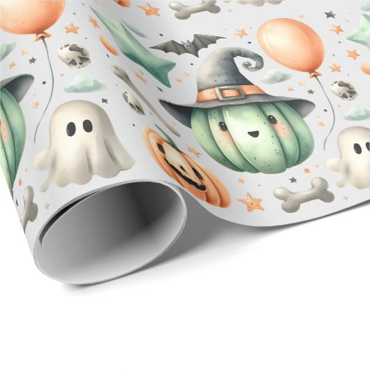Halloween Spooky eerste Cadeaupapier (Rol Hoek)