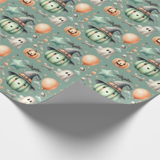 Halloween Spooky eerste Cadeaupapier (Hoek)