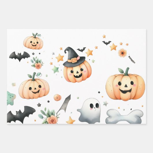 Halloween Spooky eerste Inpakpapier Vel (Voorkant)