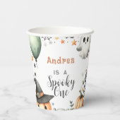 Halloween Spooky eerste Papieren Bekers (Achterkant)