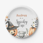 Halloween Spooky eerste Papieren Bordje (Voorkant)