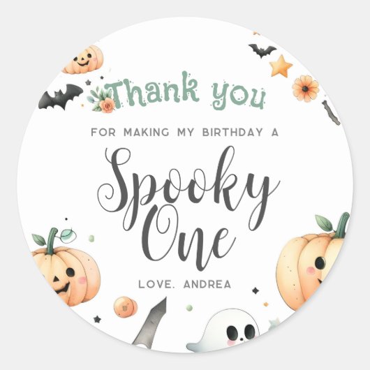Halloween Spooky eerste Ronde Sticker (Voorkant)