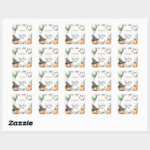 Halloween Spooky eerste Vierkante Sticker (Vel)