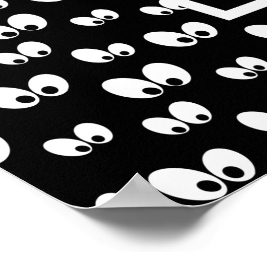 Halloween spooky eye green koekje geen trucjes poster (Hoek)