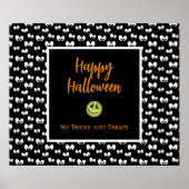 Halloween spooky eye green koekje geen trucjes poster (Voorkant)
