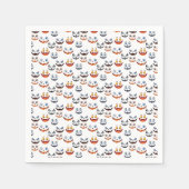 Halloween Spooky Face Pattern Servet (Voorkant)