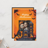 Halloween Spooky Family Fun Kaart (Voorkant / Achterkant in situ)