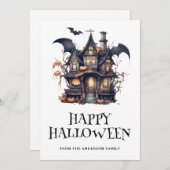 Halloween Spooky Feestdagenkaart (Voorkant / Achterkant)