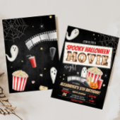 Halloween Spooky Film Night Verjaardagsfeest Kaart