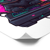 Halloween Spooky Gamer Cat Poster (Hoek)