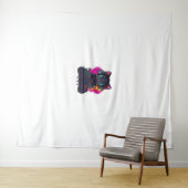 Halloween Spooky Gamer Cat Wandkleed (In Situ (horizontaal))