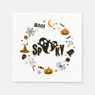 Halloween Spooky Ghost 3 Ply Napkins Servet