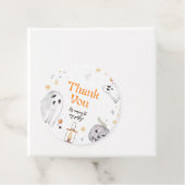 Halloween Spooky Ghost Birthday Cirkel Dank u Bedankjes Labels (In situ)