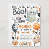 Halloween Spooky Ghost Birthday Uitnodiging (Voorkant)