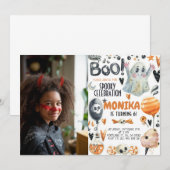 Halloween Spooky Ghost Birthday Uitnodiging (Voorkant / Achterkant)