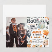 Halloween Spooky Ghost Birthday Uitnodiging (Voorkant / Achterkant)