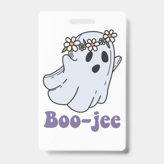 Halloween Spooky Ghost Boo Jee Boo Badge (Voorzijde)