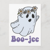 Halloween Spooky Ghost Boo Jee Boo Briefkaart (Voorkant)