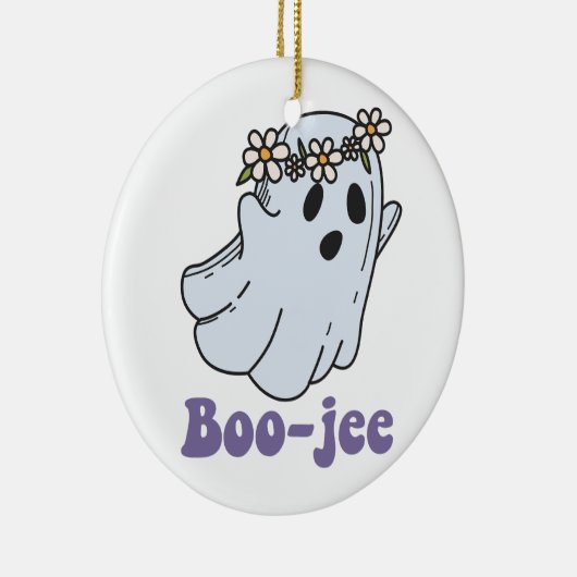 Halloween Spooky Ghost Boo Jee Boo Keramisch Ornament (Rechts)