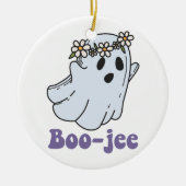 Halloween Spooky Ghost Boo Jee Boo Keramisch Ornament (Voorkant)