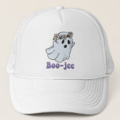 Halloween Spooky Ghost Boo Jee Boo Trucker Pet (Voorkant)