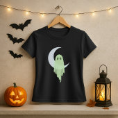 Halloween Spooky Ghost Dripping Moon T-shirt