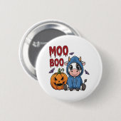 Halloween Spooky Ghost Koe Ronde Button 5,7 Cm (Voorkant /achterkant)