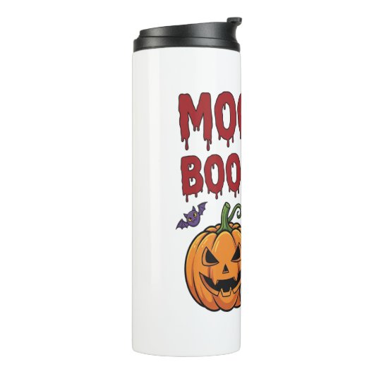 Halloween Spooky Ghost Koe Thermosbeker (Gedraaid links)