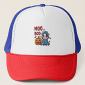 Halloween Spooky Ghost Koe Trucker Pet (Voorkant)