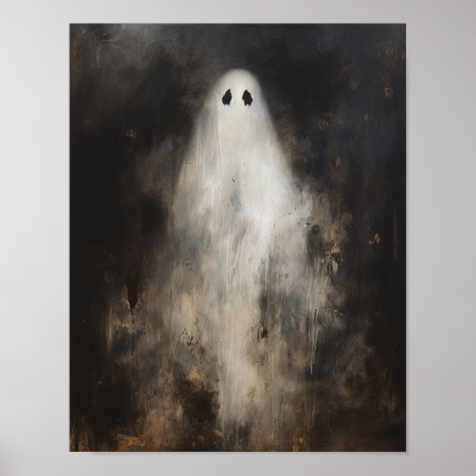 Halloween Spooky Ghost Poster (Voorkant)