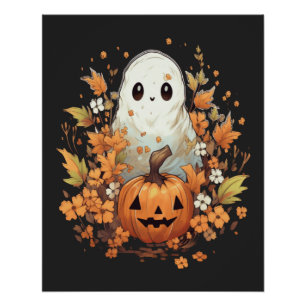 Halloween Spooky Ghost Pumpkin Perfect Poster