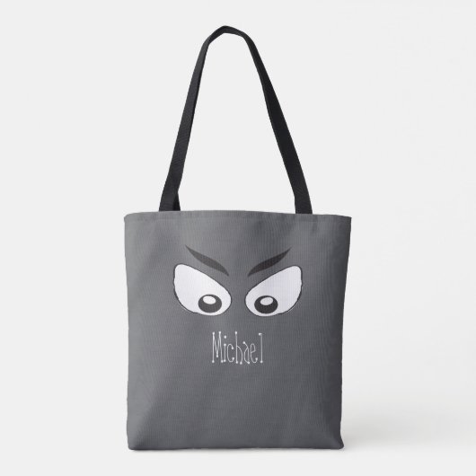 Halloween Spooky Ghost Scary Whimsical Eyes Tote Bag (Achterkant)