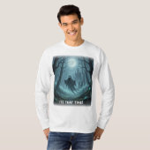 Halloween Spooky Ghost T-shirt met lange mouwen (Voorkant volledig)