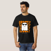Halloween Spooky Ghost Unisex 100% Katoen T-shirt (Voorkant volledig)