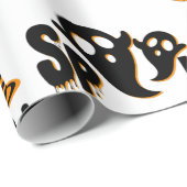 Halloween Spooky Ghost Wrapping Paper Cadeaupapier (Rol Hoek)