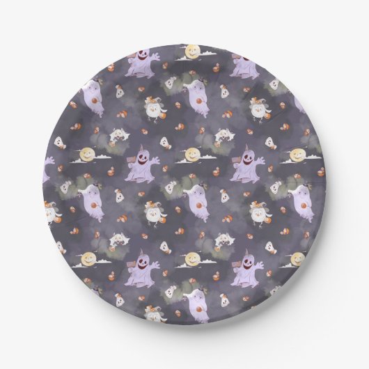 Halloween Spooky Ghosts Paper Bord (Voorkant)