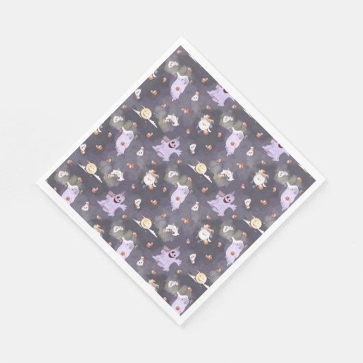 Halloween Spooky Ghosts Paper Napkin Servet (Hoek)