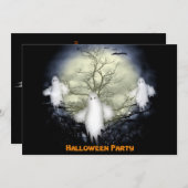 Halloween Spooky Ghosts Party Uitnodiging (Voorkant / Achterkant)