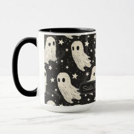  Halloween Spooky Ghosts & Stars Custom Mok