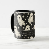  Halloween Spooky Ghosts & Stars Custom Mok (Voorkant links)