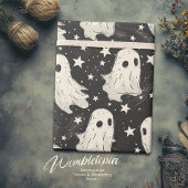 Halloween Spooky Ghosts & Stars Patroon Cadeaupapier