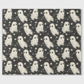  Halloween Spooky Ghosts & Stars Patroon Cadeaupapier (Vlak)
