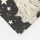 Halloween Spooky Ghosts & Stars Patroon Fleece Deken (Hoek)