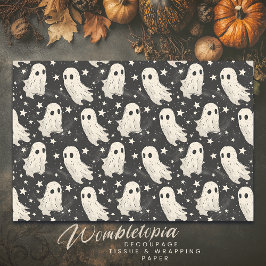  Halloween Spooky Ghosts & Stars Patroon Tissuepapier