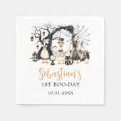 Halloween Spooky Goose 1e Verjaardagsfeestje Servet (Voorkant)