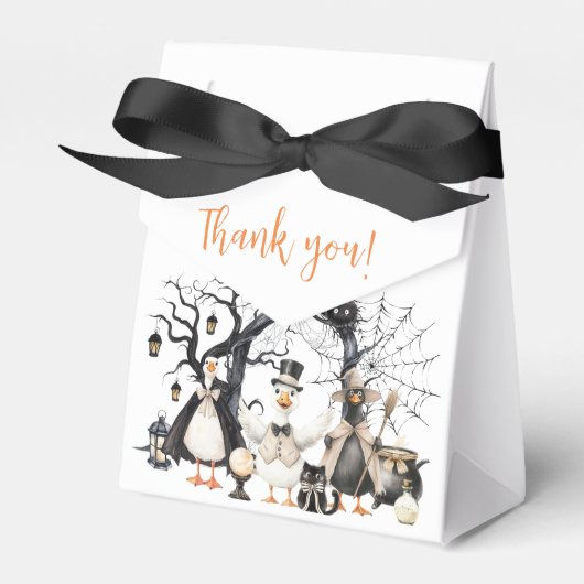 Halloween Spooky Goose 1st Birthday Party Bedankdoosjes (Voorkant Zijde)